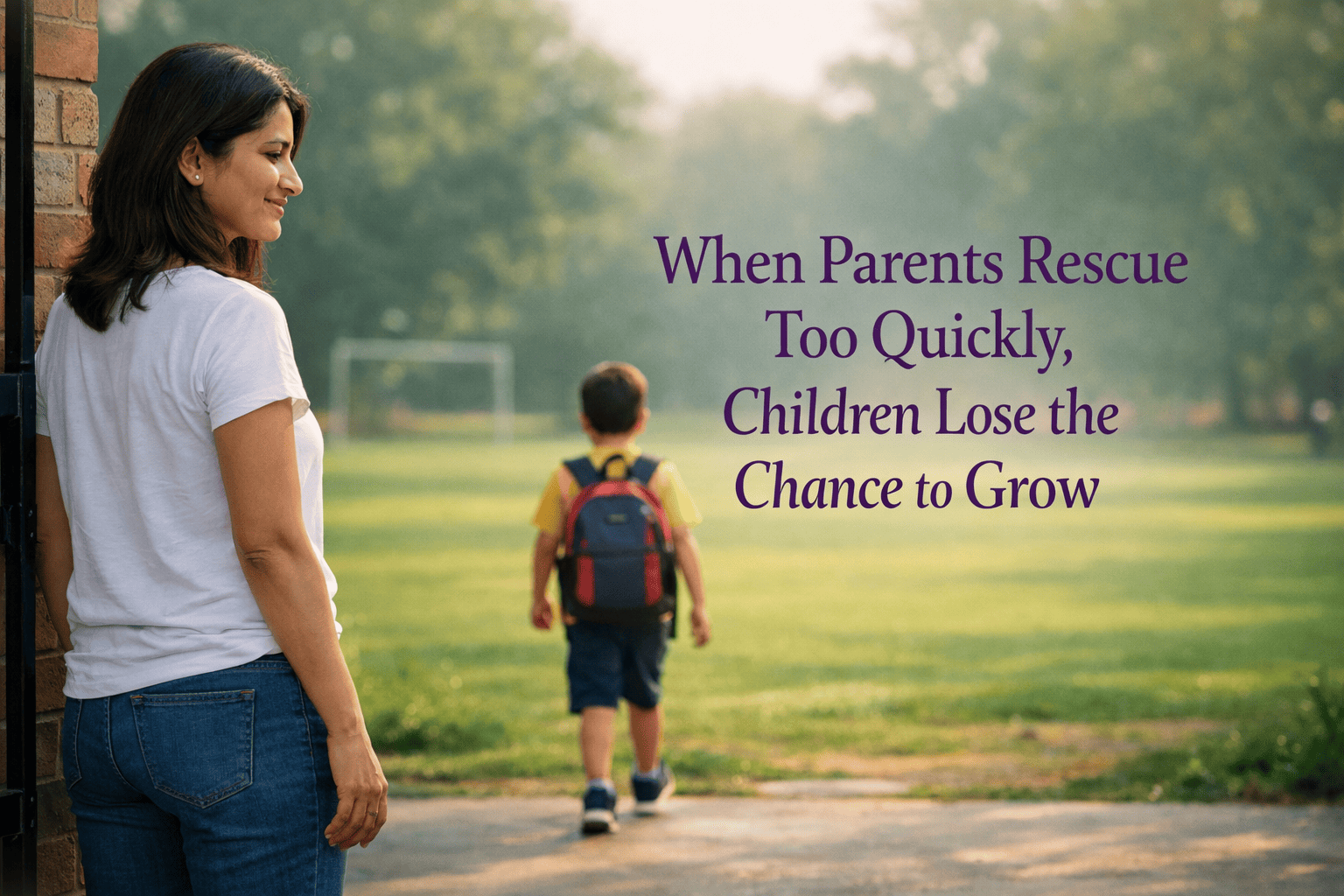 When Parents Rescue Too Quickly, Children Lose the Chance to Grow